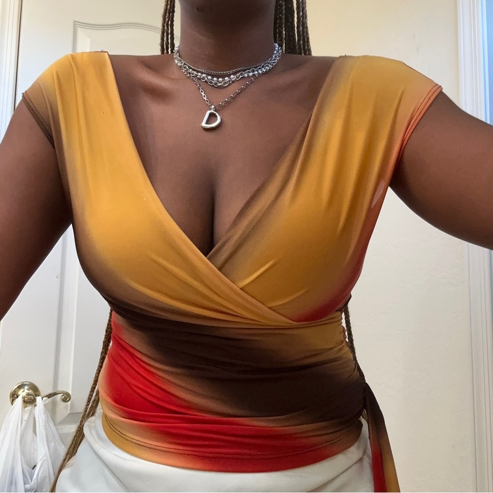 Fall Inspired Wrap Top